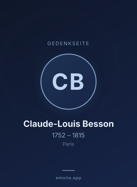Gedenkportrait von Claude-Louis Besson