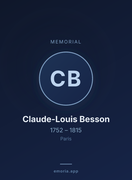 Memorial portrait of Claude-Louis Besson