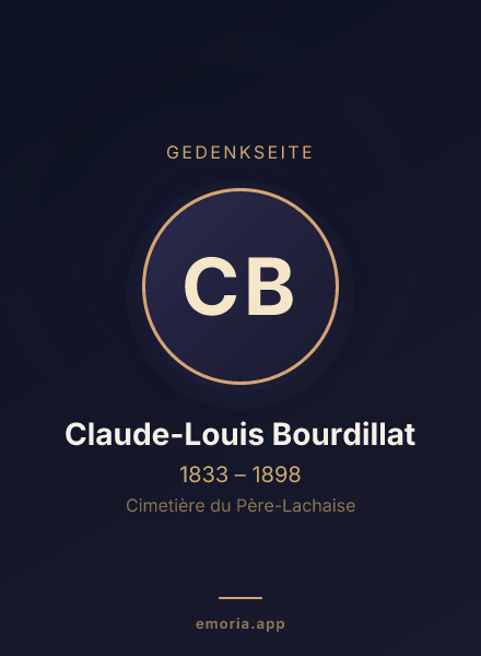 Gedenkportrait von Claude-Louis Bourdillat