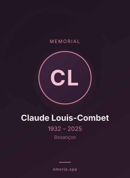 Memorial portrait of Claude Louis-Combet