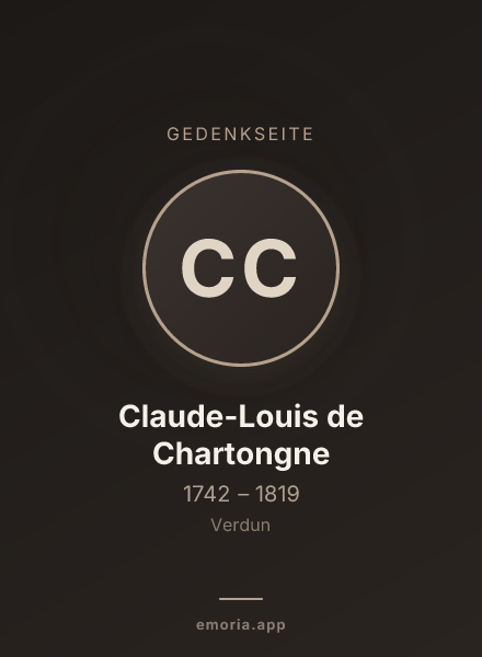 Gedenkportrait von Claude-Louis de Chartongne