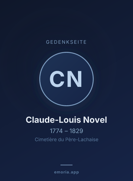 Gedenkportrait von Claude-Louis Novel
