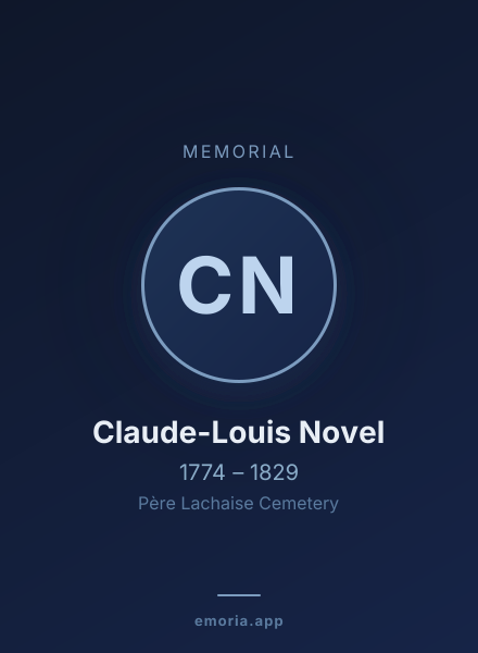 Memorial portrait of Claude-Louis Novel