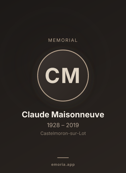 Memorial portrait of Claude Maisonneuve
