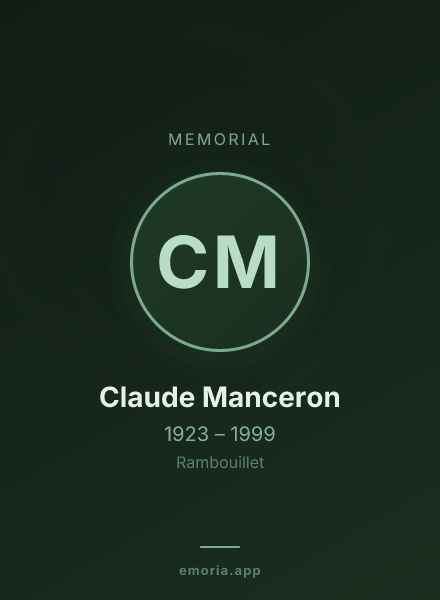 Memorial portrait of Claude Manceron