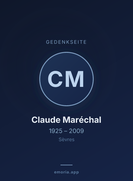 Gedenkportrait von Claude Maréchal