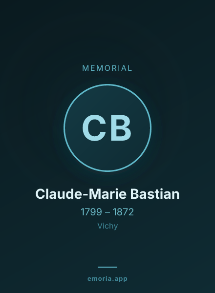 Memorial portrait of Claude-Marie Bastian