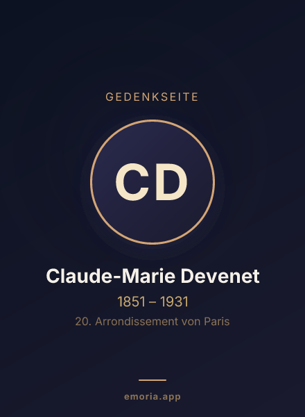 Gedenkportrait von Claude-Marie Devenet