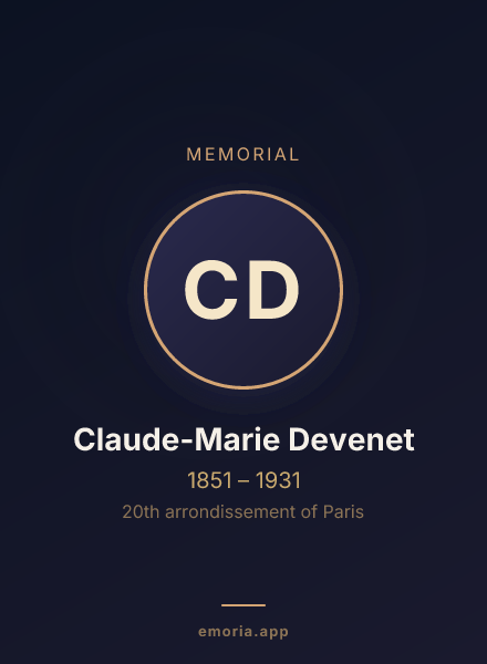 Memorial portrait of Claude-Marie Devenet