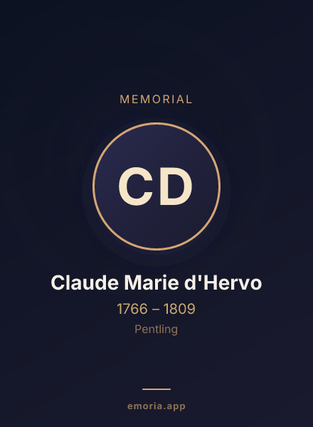 Memorial portrait of Claude Marie d'Hervo