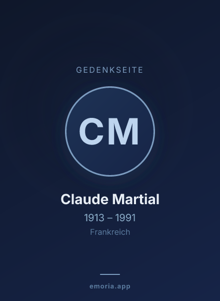 Gedenkportrait von Claude Martial