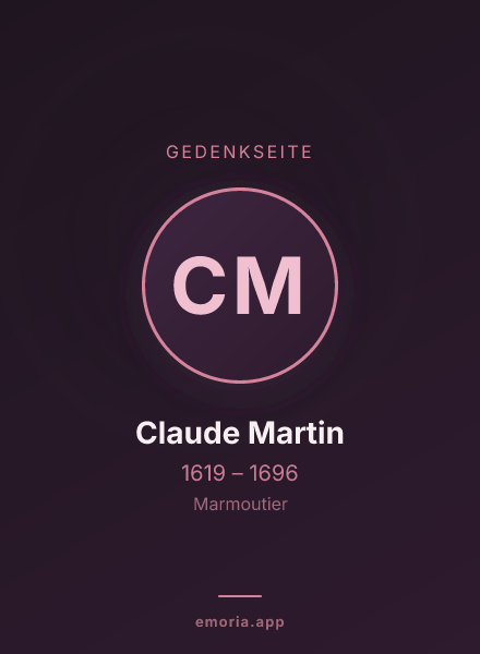 Gedenkportrait von Claude Martin