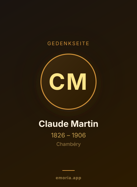 Gedenkportrait von Claude Martin
