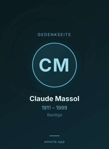 Gedenkportrait von Claude Massol