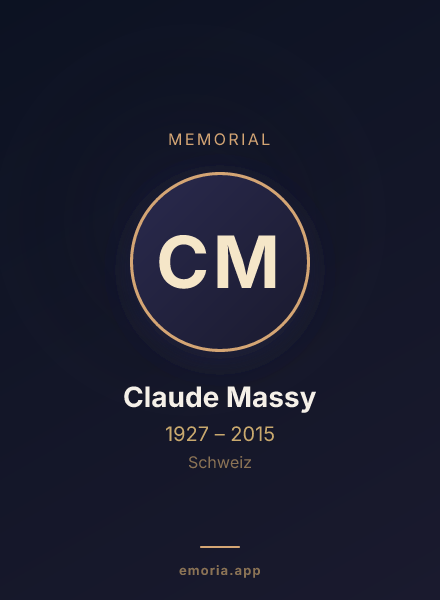 Memorial portrait of Claude Massy