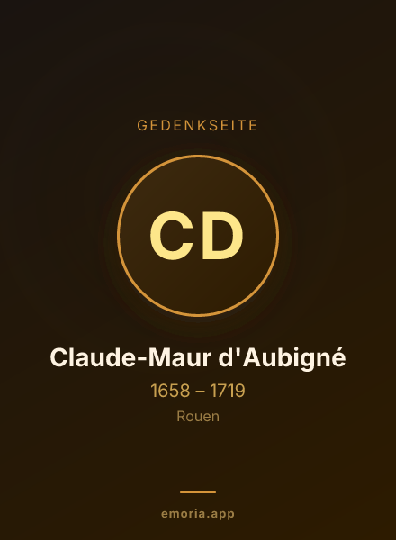 Gedenkportrait von Claude-Maur d'Aubigné