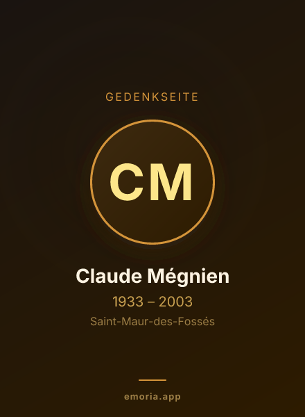 Gedenkportrait von Claude Mégnien