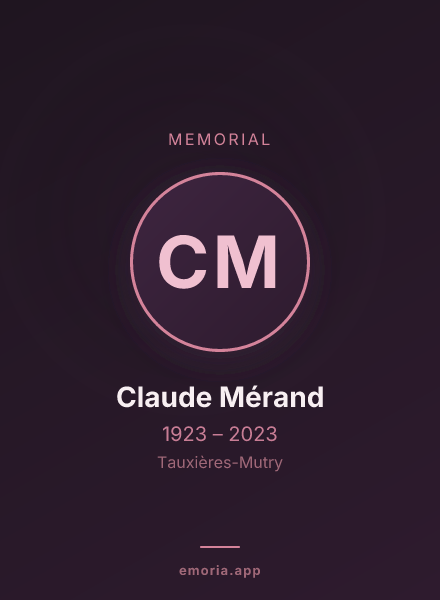Memorial portrait of Claude Mérand