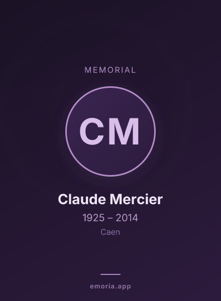 Memorial portrait of Claude Mercier