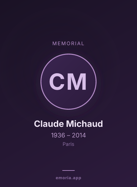 Memorial portrait of Claude Michaud