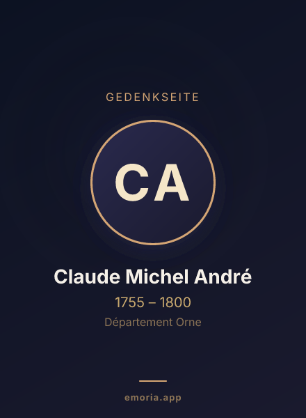 Gedenkportrait von Claude Michel André