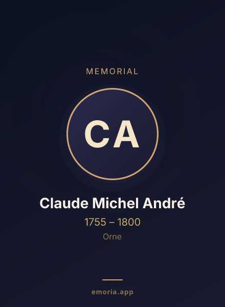 Memorial portrait of Claude Michel André