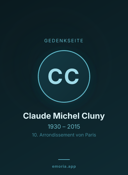 Gedenkportrait von Claude Michel Cluny