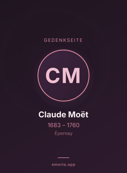 Gedenkportrait von Claude Moët