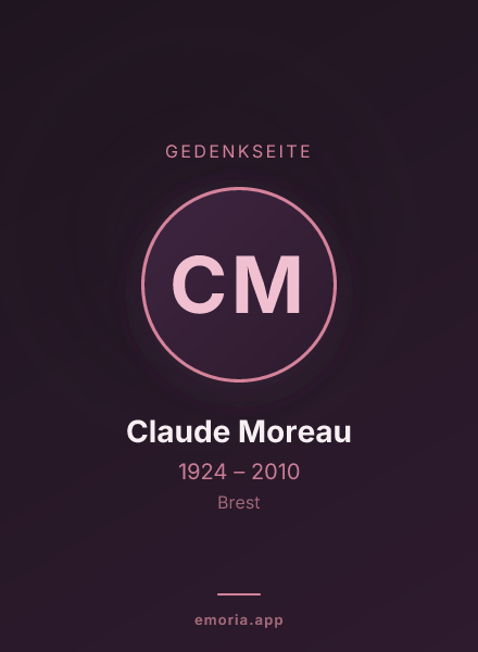 Gedenkportrait von Claude Moreau