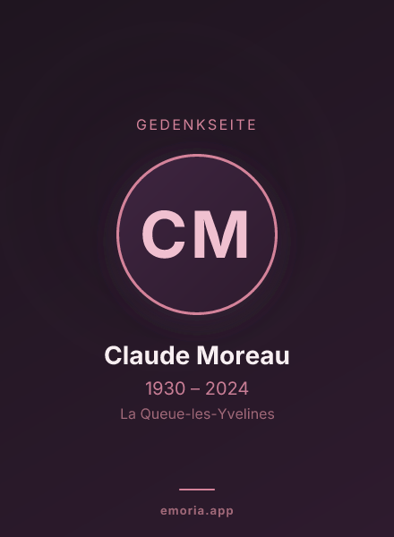 Gedenkportrait von Claude Moreau