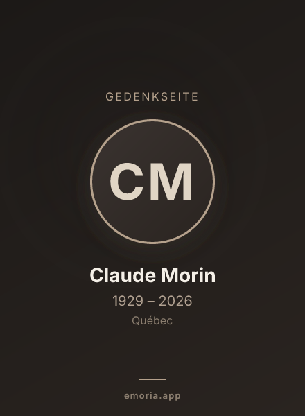 Gedenkportrait von Claude Morin