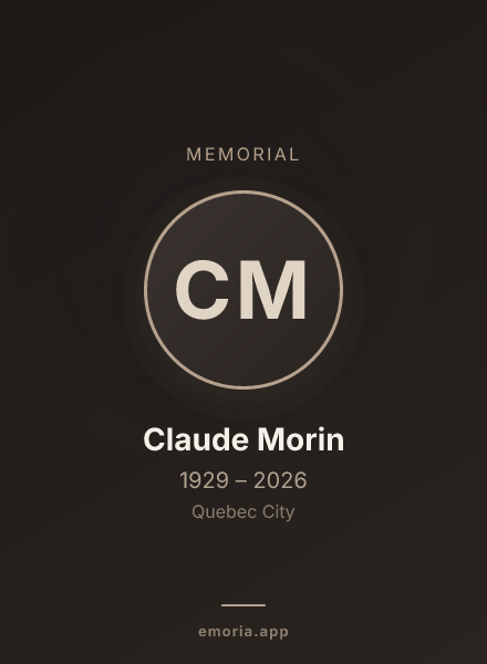 Memorial portrait of Claude Morin