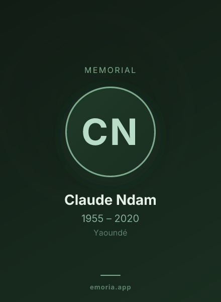 Memorial portrait of Claude Ndam
