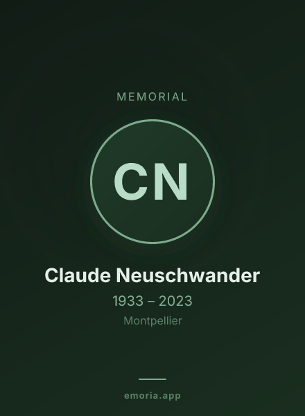 Memorial portrait of Claude Neuschwander