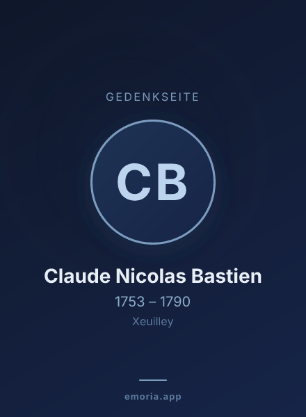 Gedenkportrait von Claude Nicolas Bastien