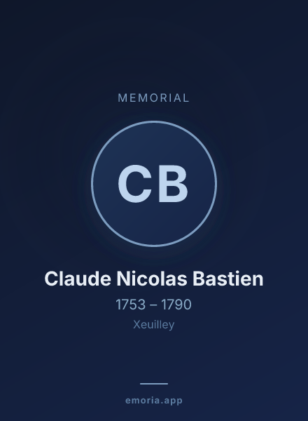 Memorial portrait of Claude Nicolas Bastien