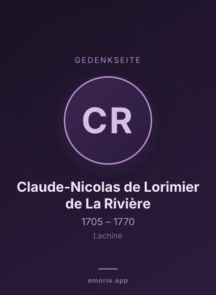 Gedenkportrait von Claude-Nicolas de Lorimier de La Rivière