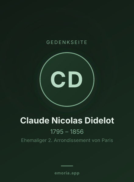 Gedenkportrait von Claude Nicolas Didelot