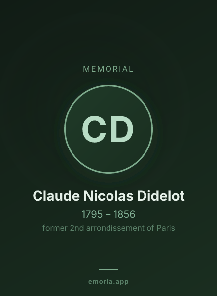Memorial portrait of Claude Nicolas Didelot