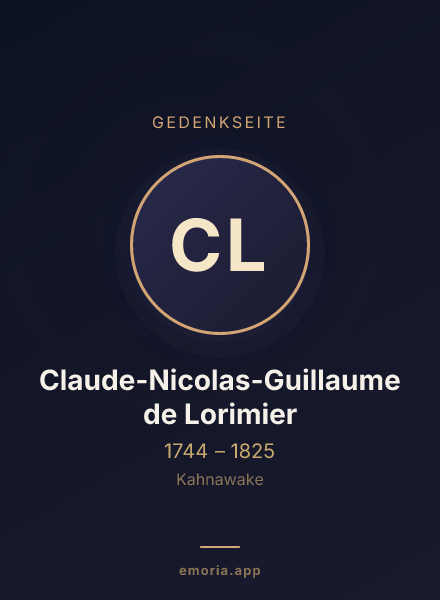 Gedenkportrait von Claude-Nicolas-Guillaume de Lorimier