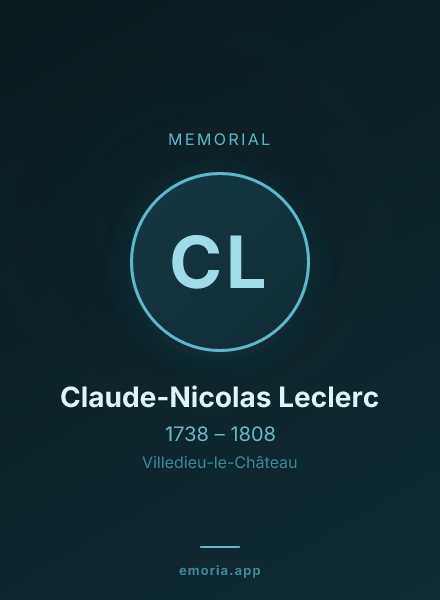 Memorial portrait of Claude-Nicolas Leclerc