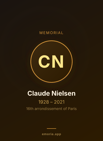 Memorial portrait of Claude Nielsen
