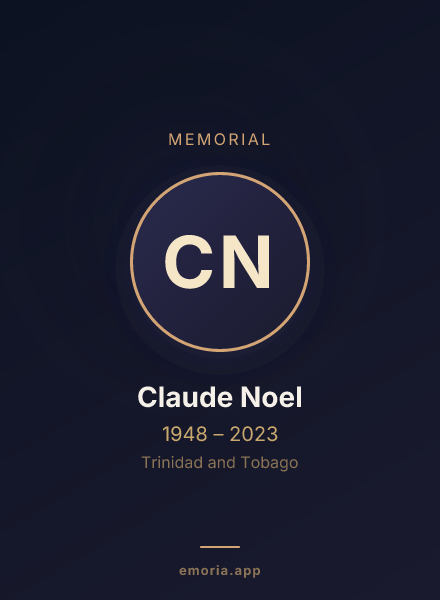 Memorial portrait of Claude Noel