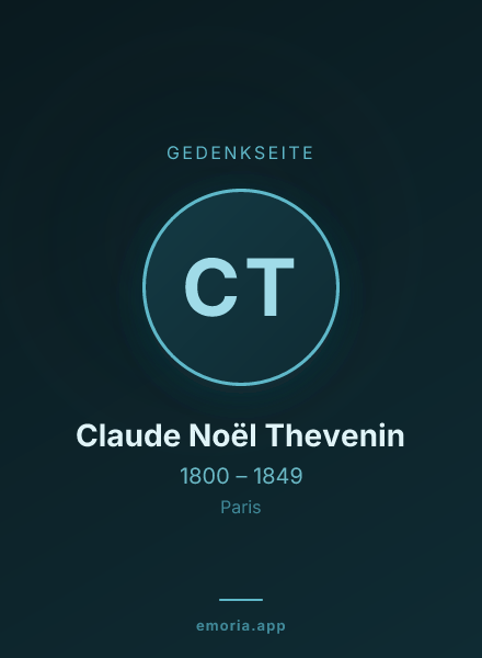 Gedenkportrait von Claude Noël Thevenin