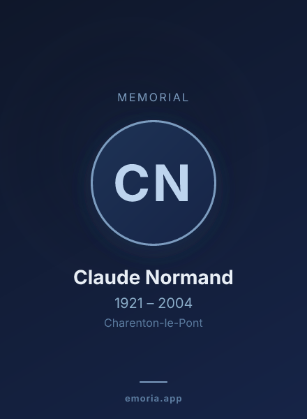 Memorial portrait of Claude Normand