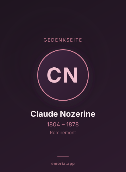 Gedenkportrait von Claude Nozerine
