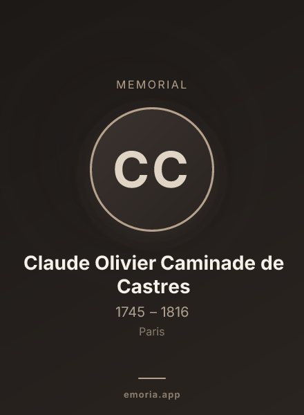 Memorial portrait of Claude Olivier Caminade de Castres