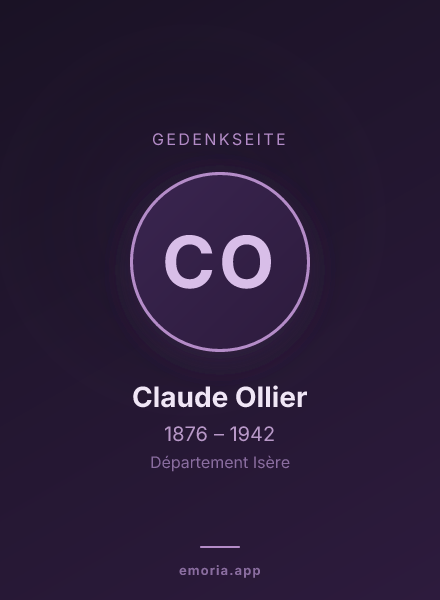 Gedenkportrait von Claude Ollier