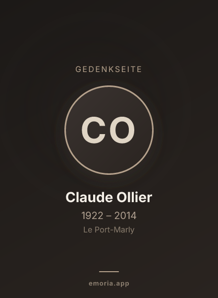 Gedenkportrait von Claude Ollier