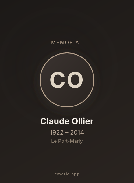 Memorial portrait of Claude Ollier